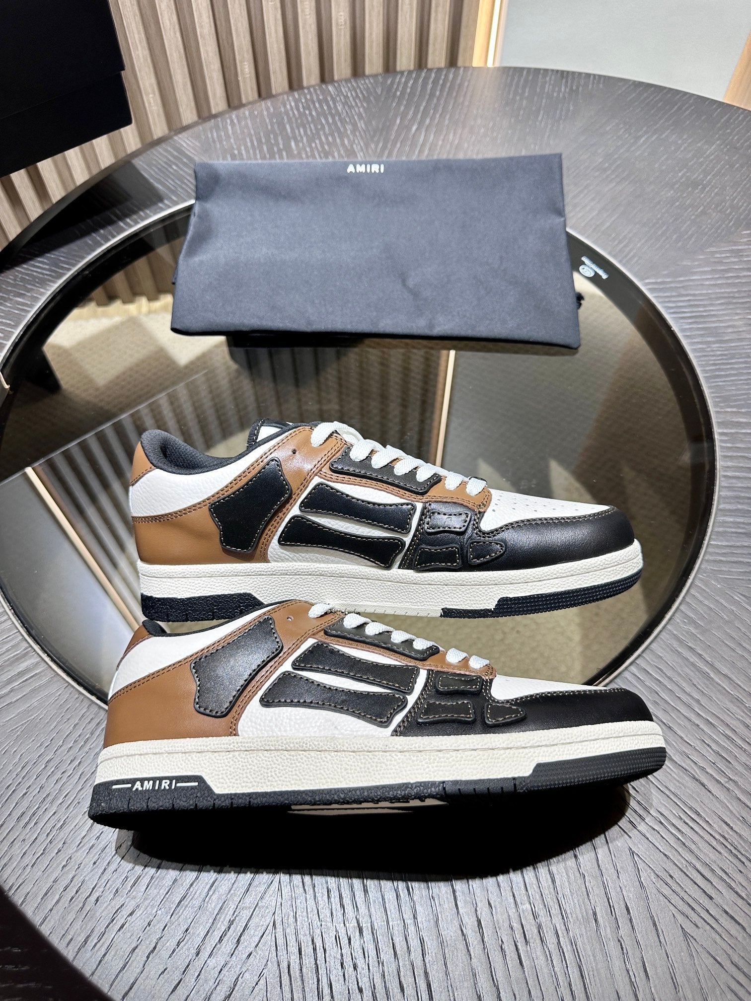 Amiri Leather Low-Top Fashion Sneakers - Casual Sports Shoes