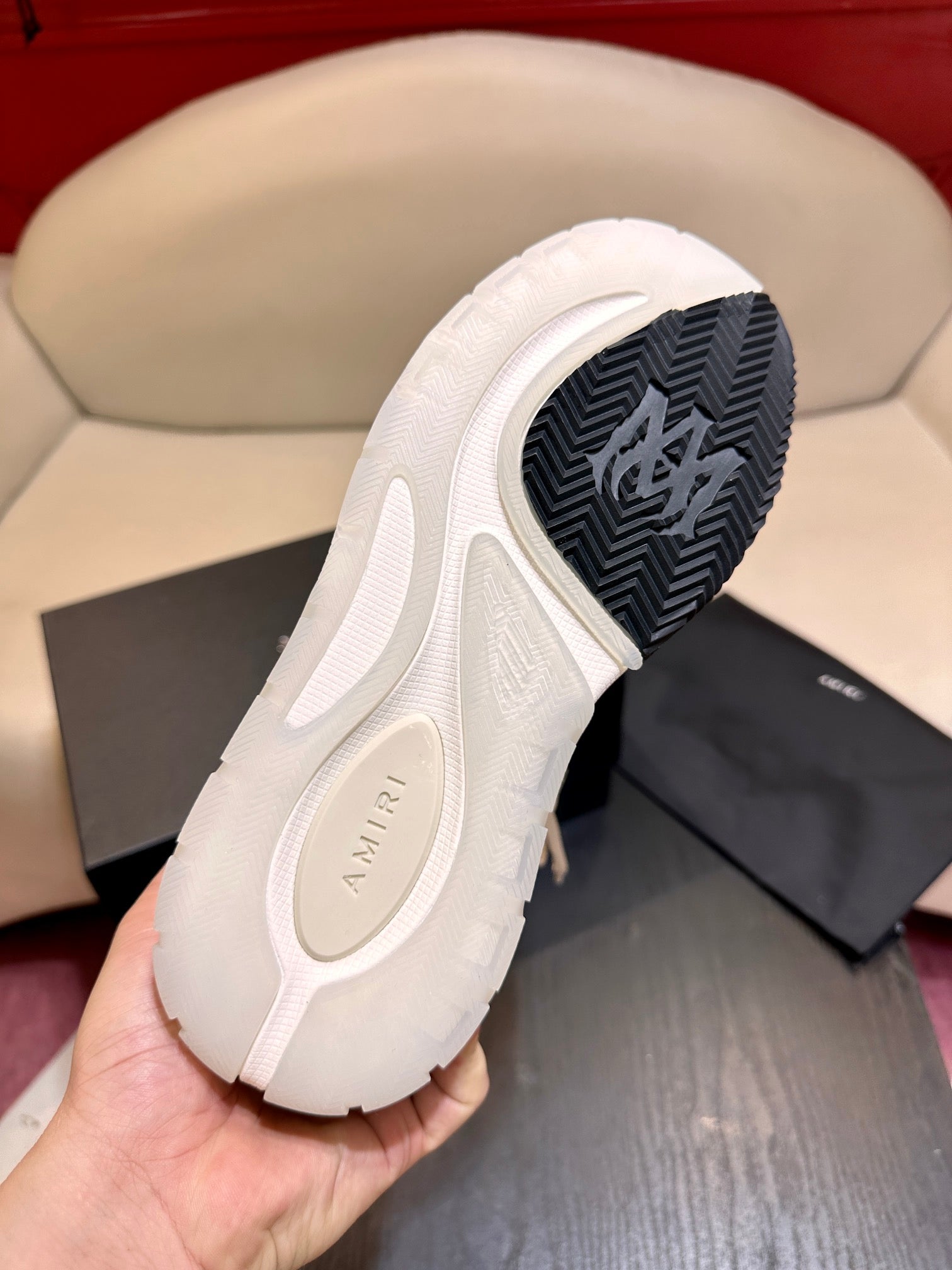 Men's Amiri Premium Leather Platform Mesh Shoes