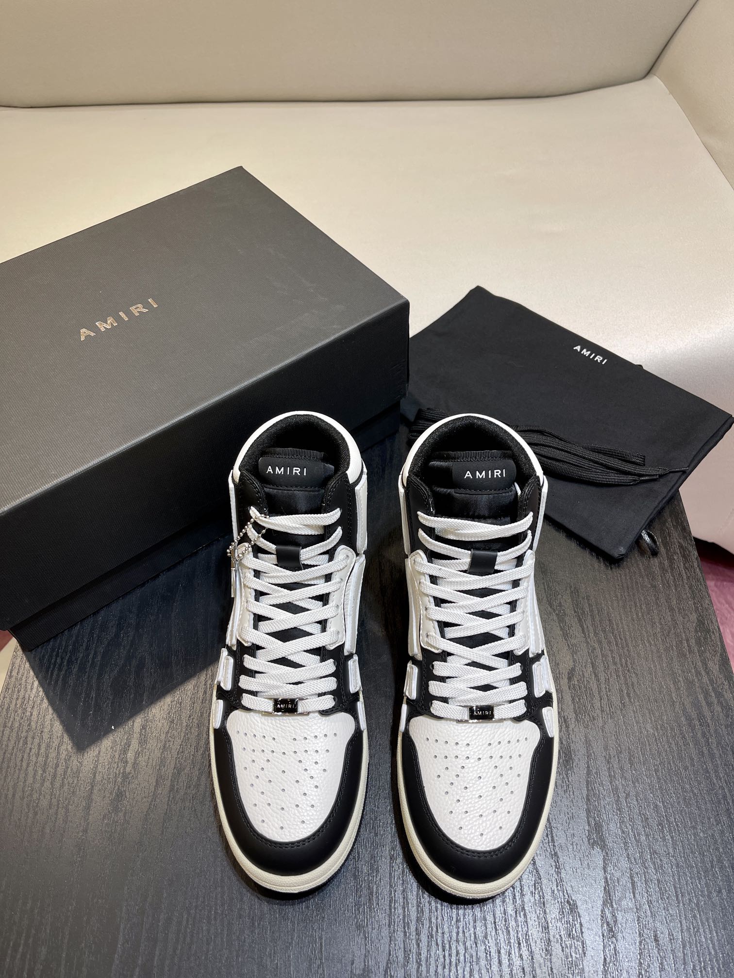 Amiri Leather High Top Sneakers Shoes