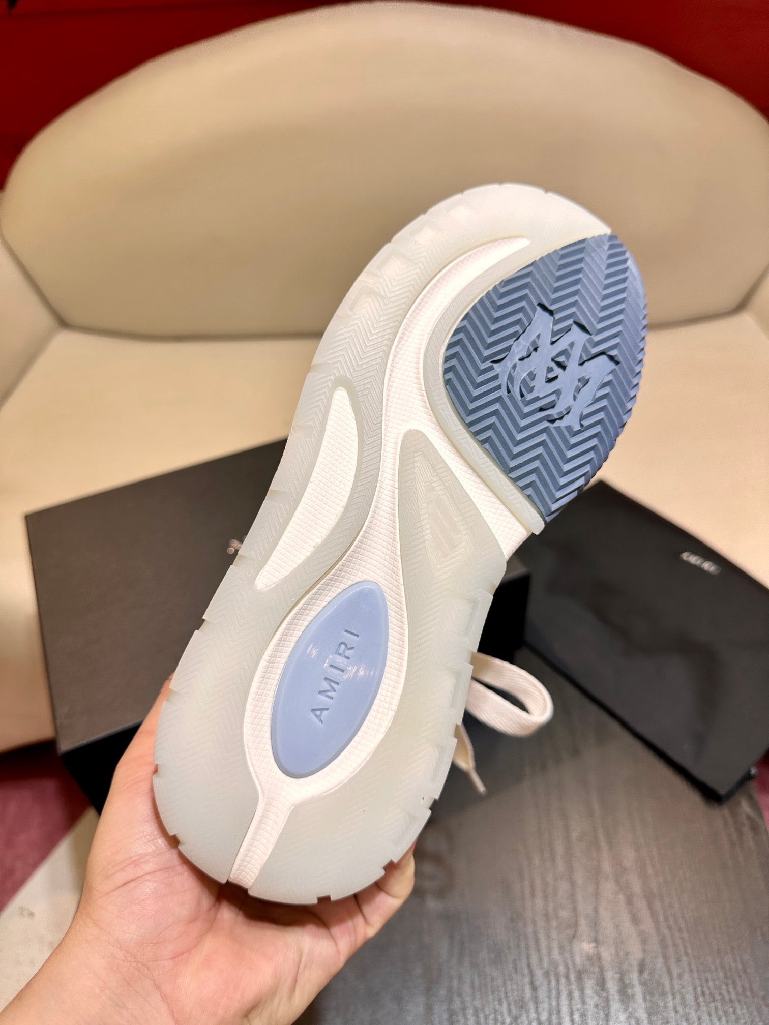 Men's Amiri Premium Leather Platform Mesh Shoes