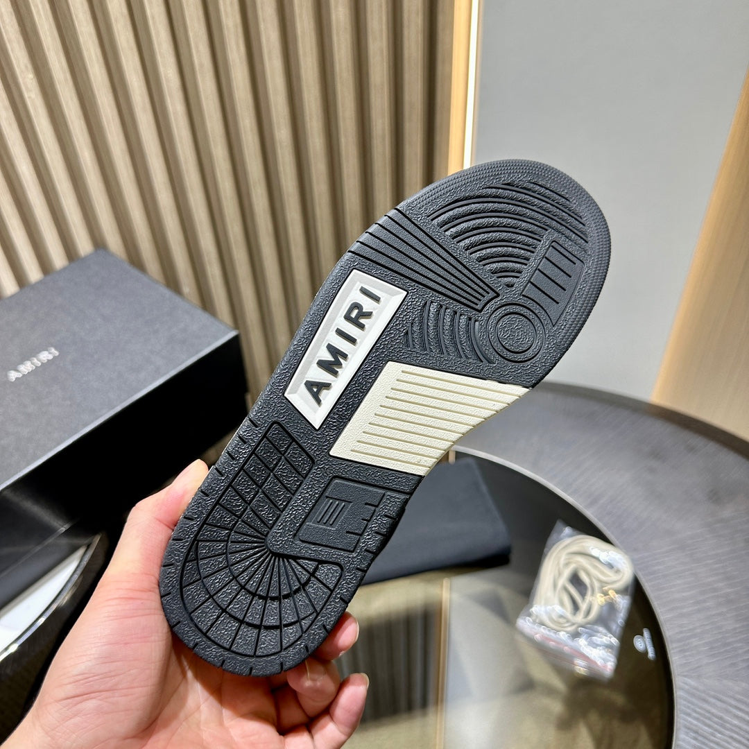 Amiri Leather Low-Top Fashion Sneakers - Casual Sports Shoes