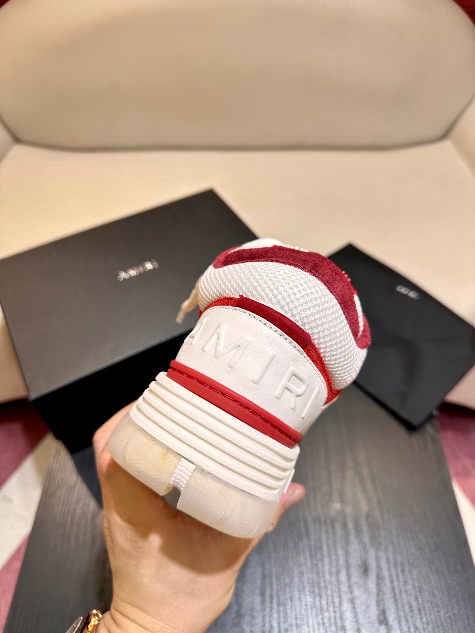 Men's Amiri Premium Leather Platform Mesh Shoes