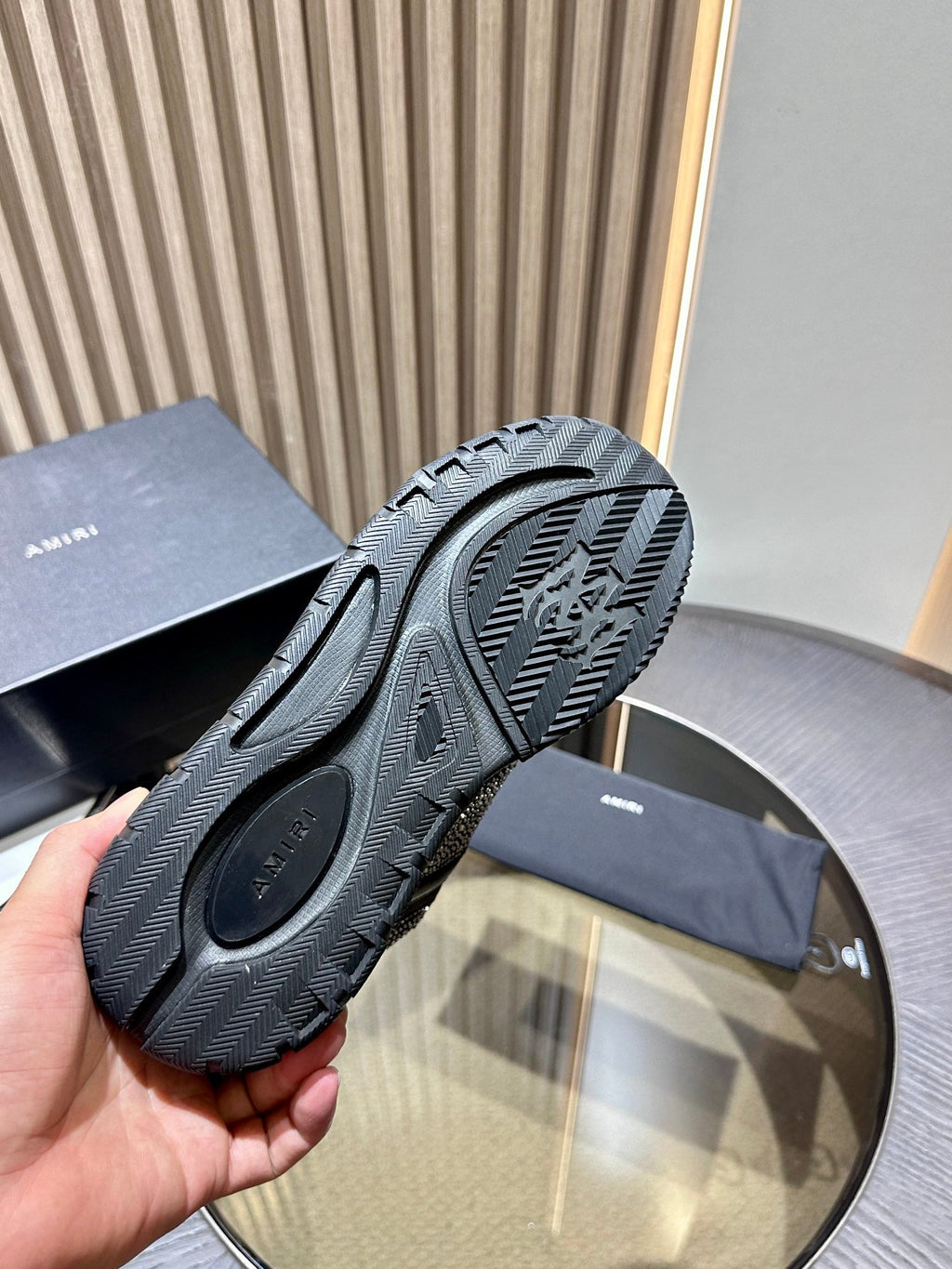 Men's Amiri Premium Leather Platform Mesh Shoes