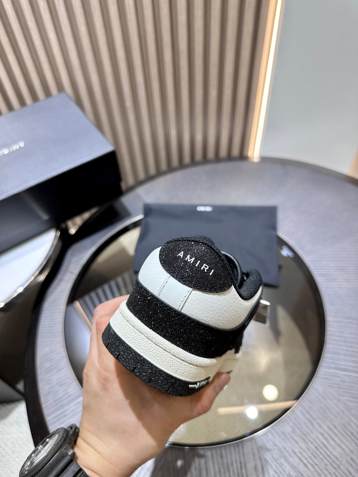 Amiri Leather Low-Top Fashion Sneakers - Casual Sports Shoes