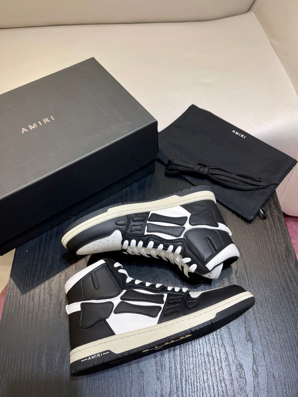 Amiri Leather High Top Sneakers Shoes