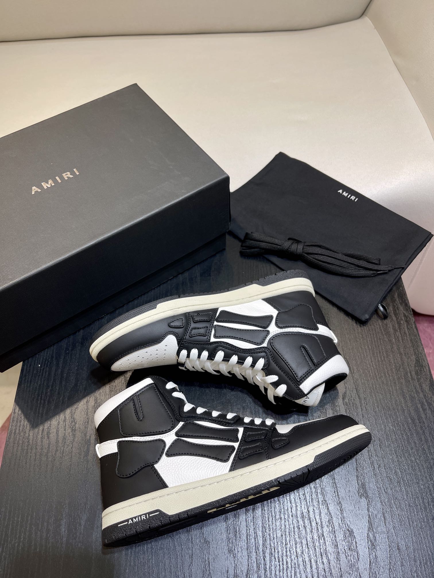 Amiri Leather High Top Sneakers Shoes