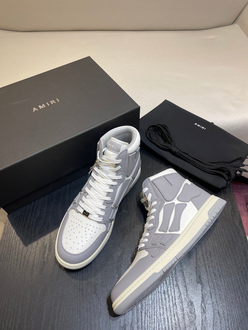 Amiri Skel Top High 'Grey'  Shoes