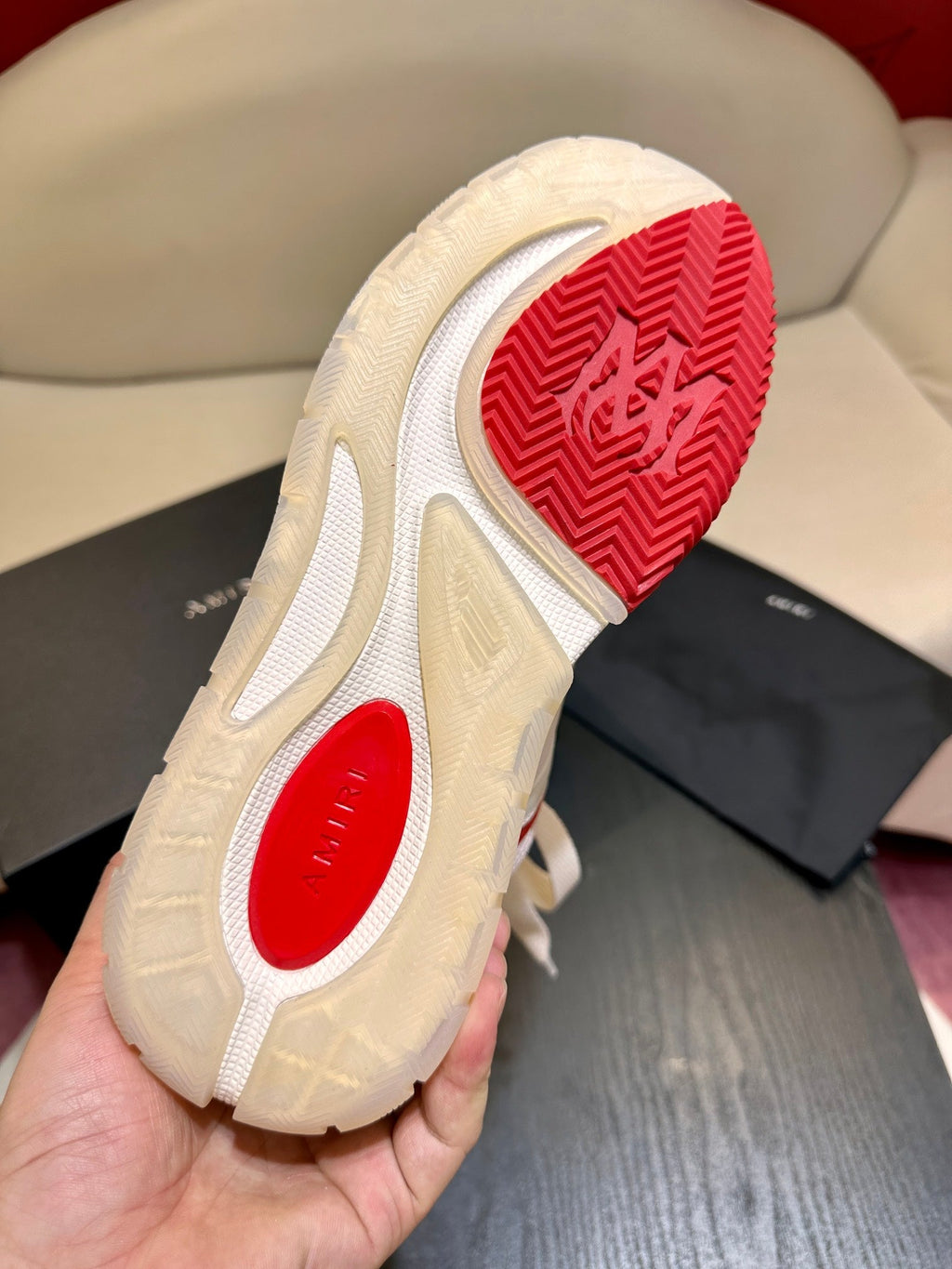 Men's Amiri Premium Leather Platform Mesh Shoes