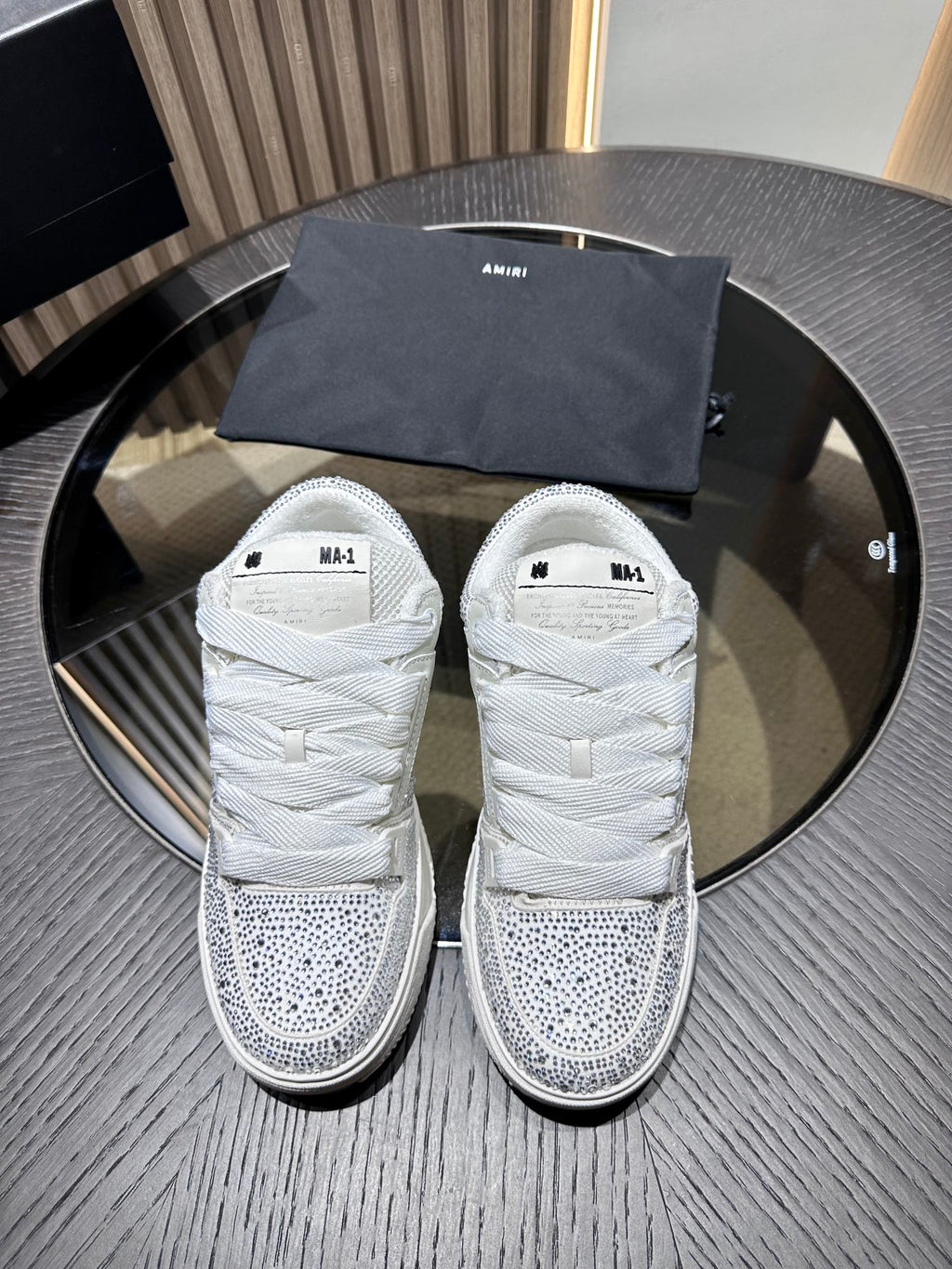 Men's Amiri Premium Leather Platform Mesh Shoes