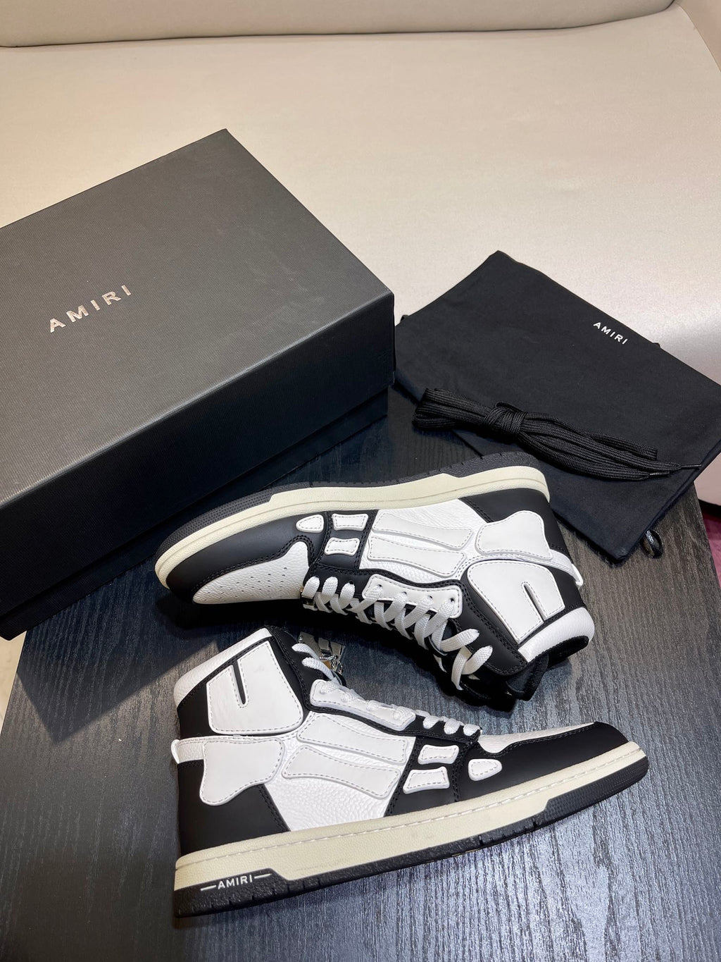 Amiri Leather High Top Sneakers Shoes