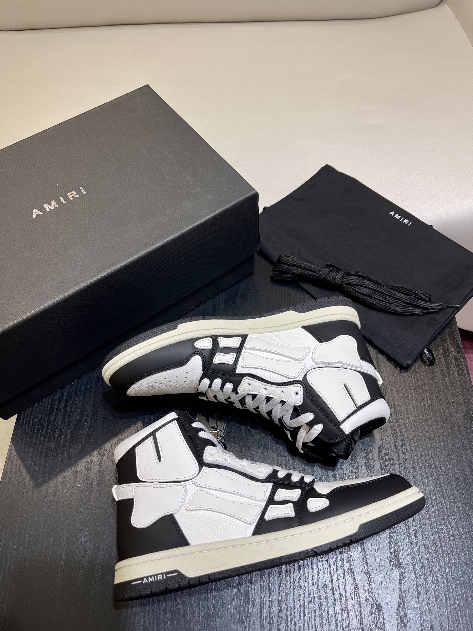 Amiri Leather High Top Sneakers Shoes
