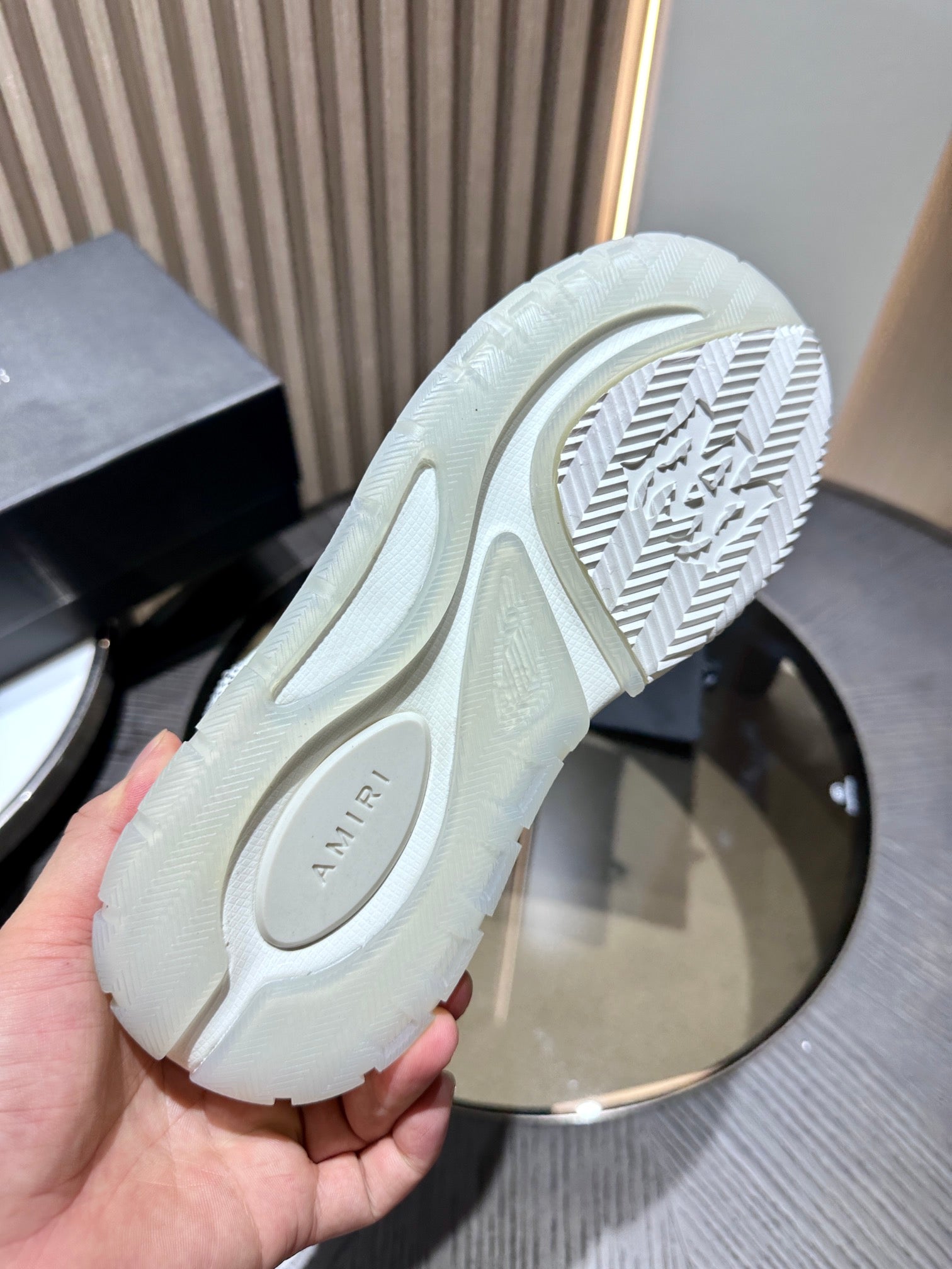 Men's Amiri Premium Leather Platform Mesh Shoes