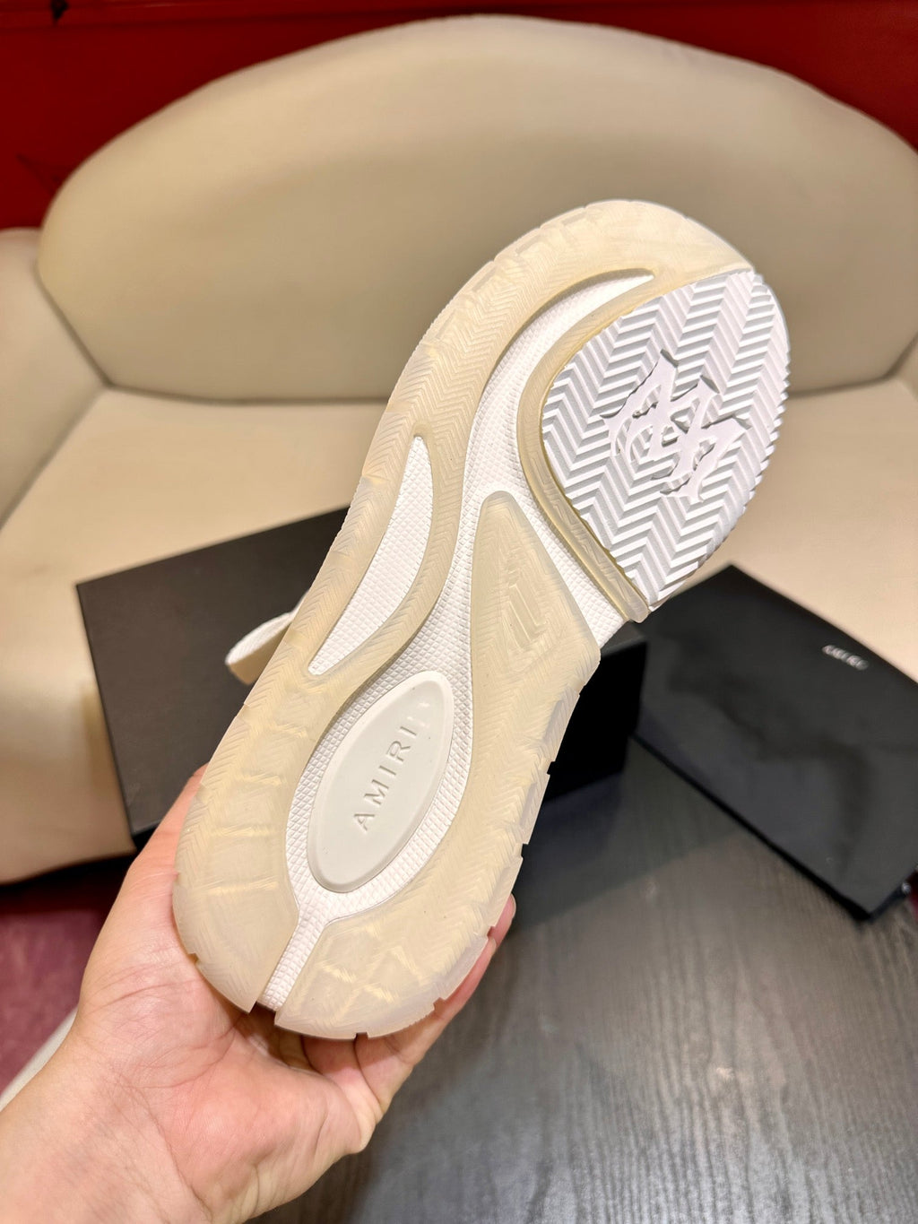 Men's Amiri Premium Leather Platform Mesh Shoes