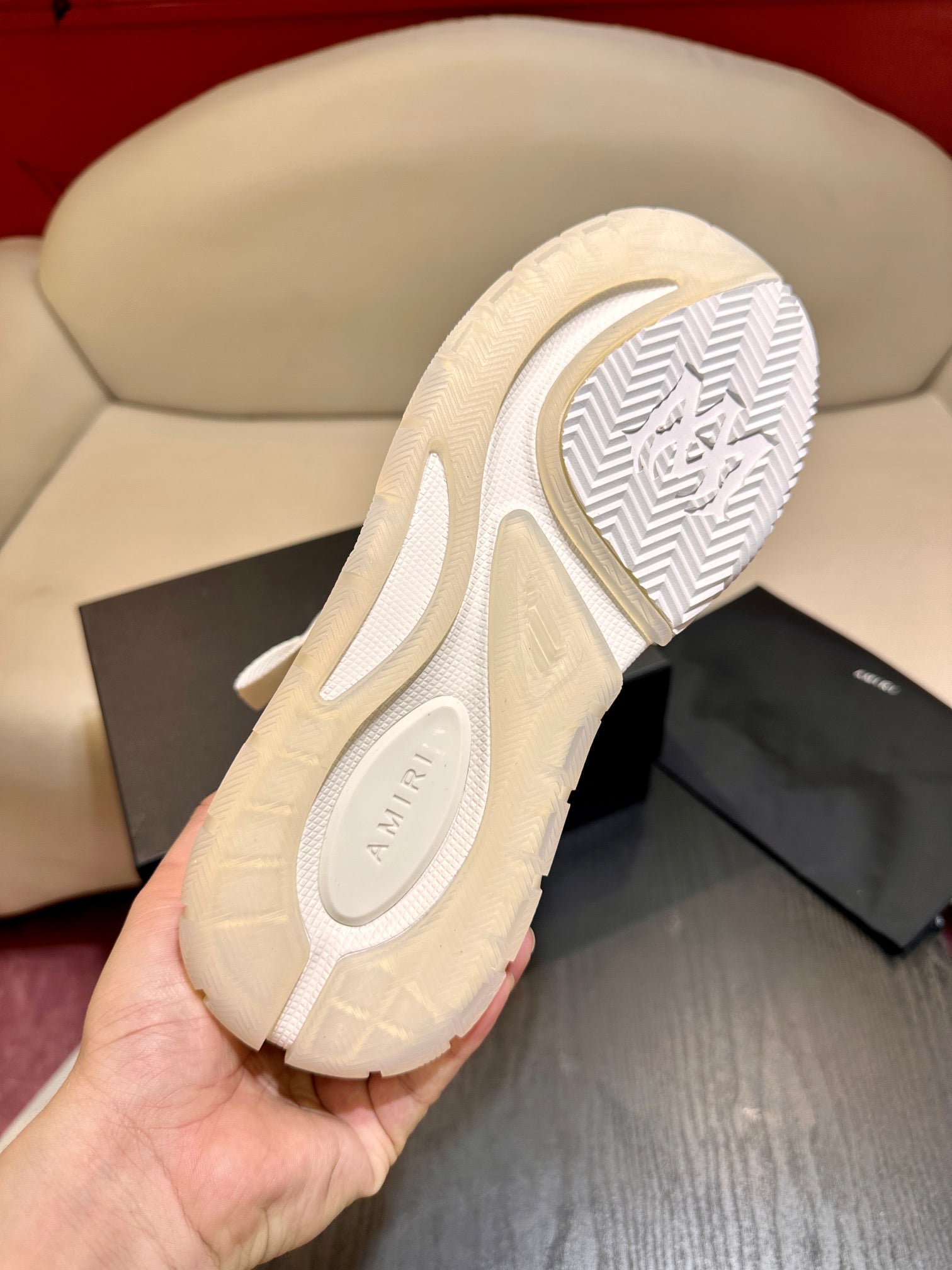 Men's Amiri Premium Leather Platform Mesh Shoes