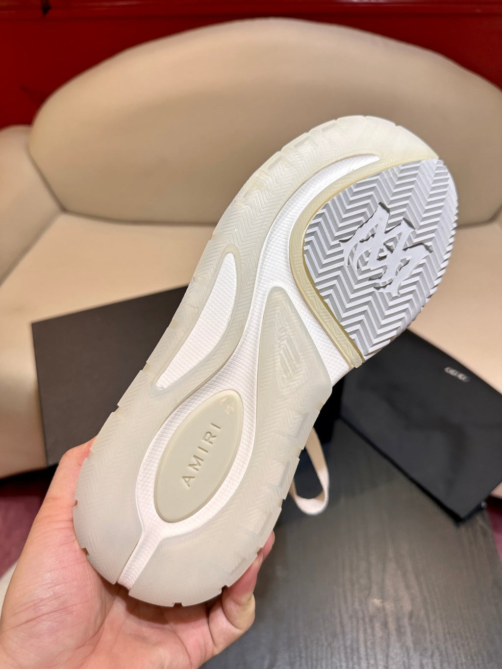 Men's Amiri Premium Leather Platform Mesh Shoes