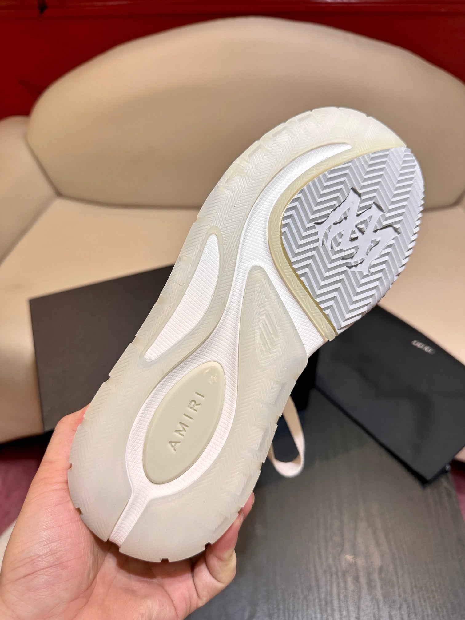 Men's Amiri Premium Leather Platform Mesh Shoes