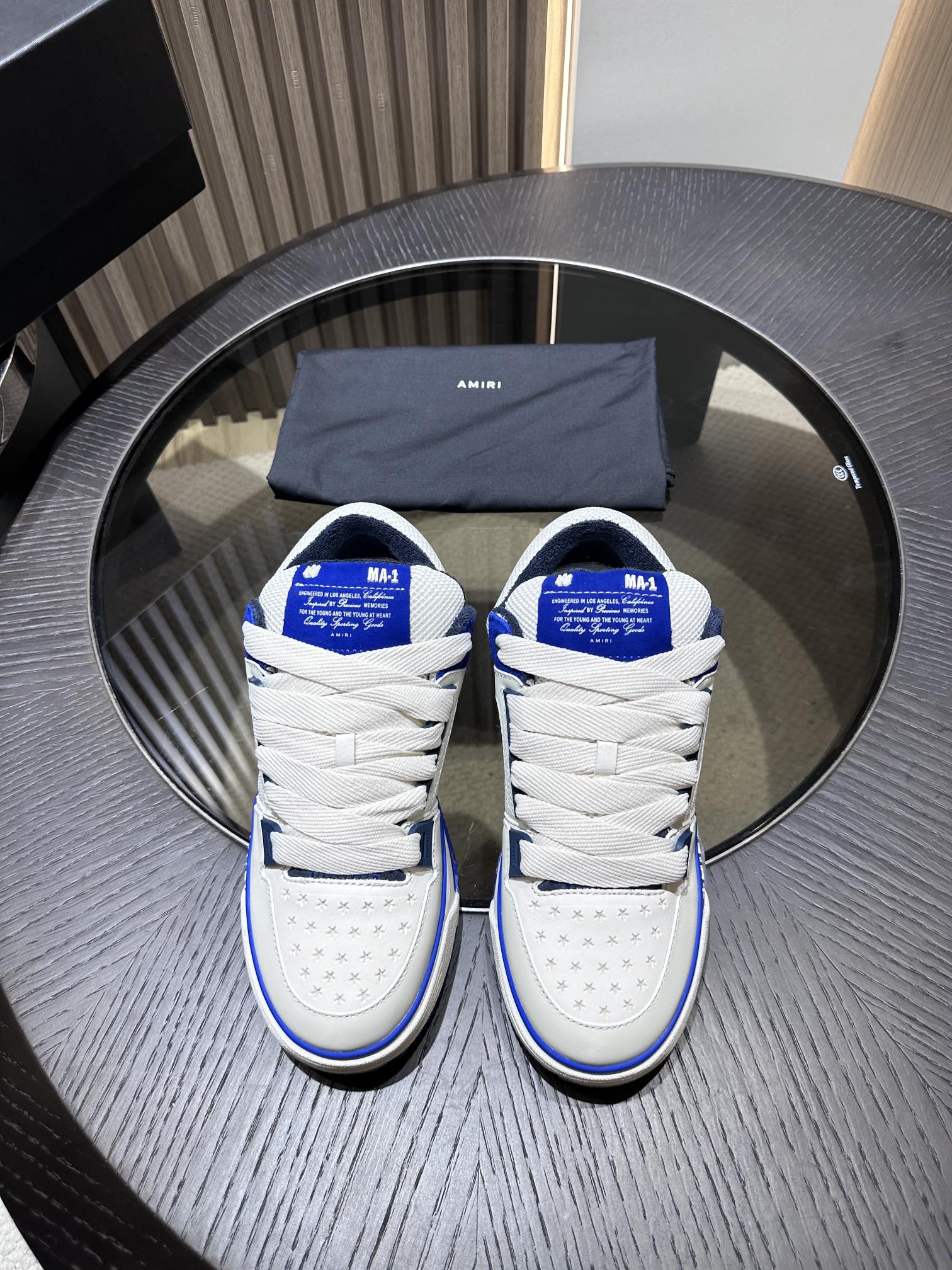 Men's Amiri Premium Leather Platform Mesh Shoes