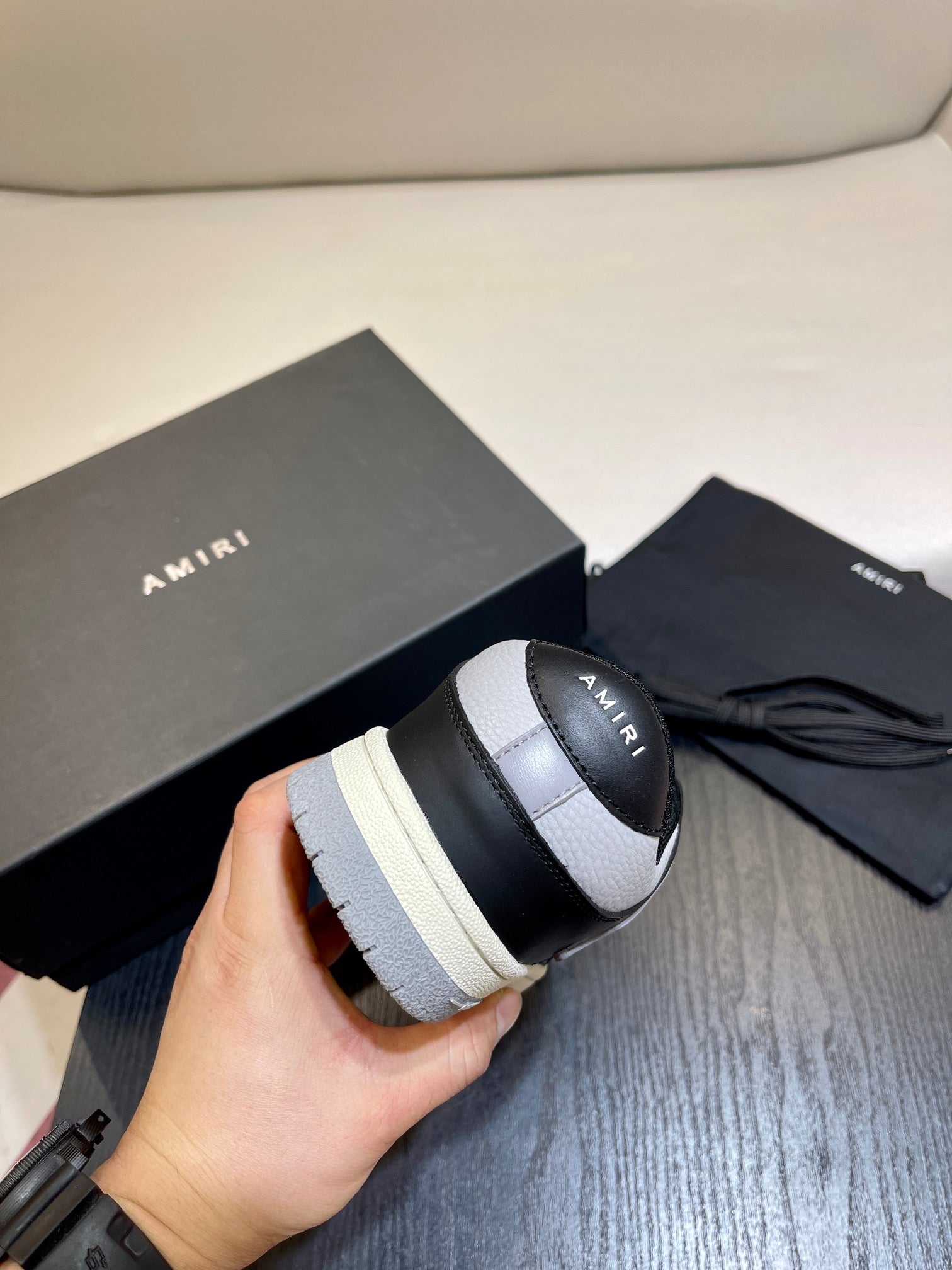 Amiri Leather Low-Top Fashion Sneakers - Casual Sports Shoes