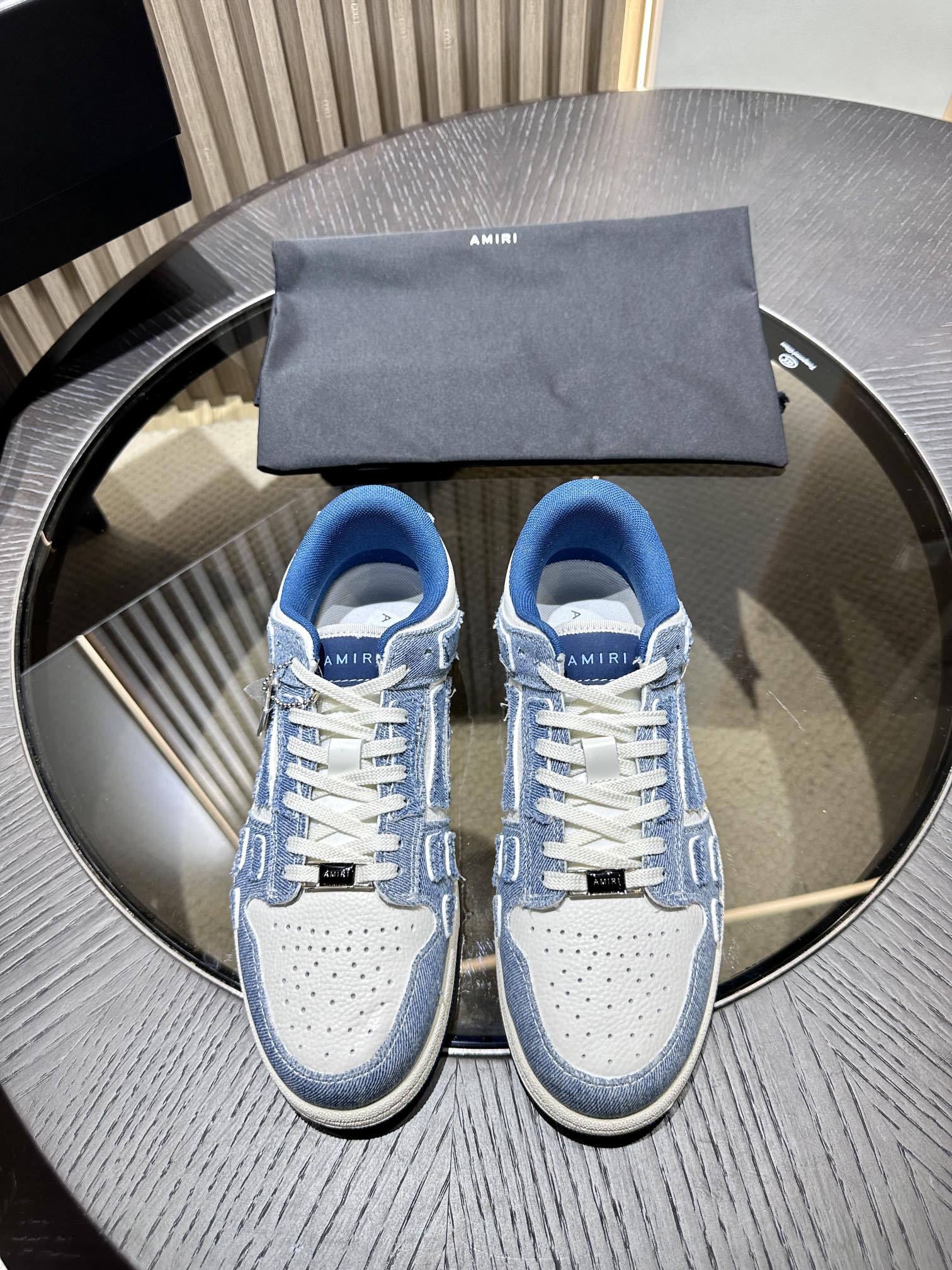 Amiri Leather Low-Top Fashion Sneakers - Casual Sports Shoes