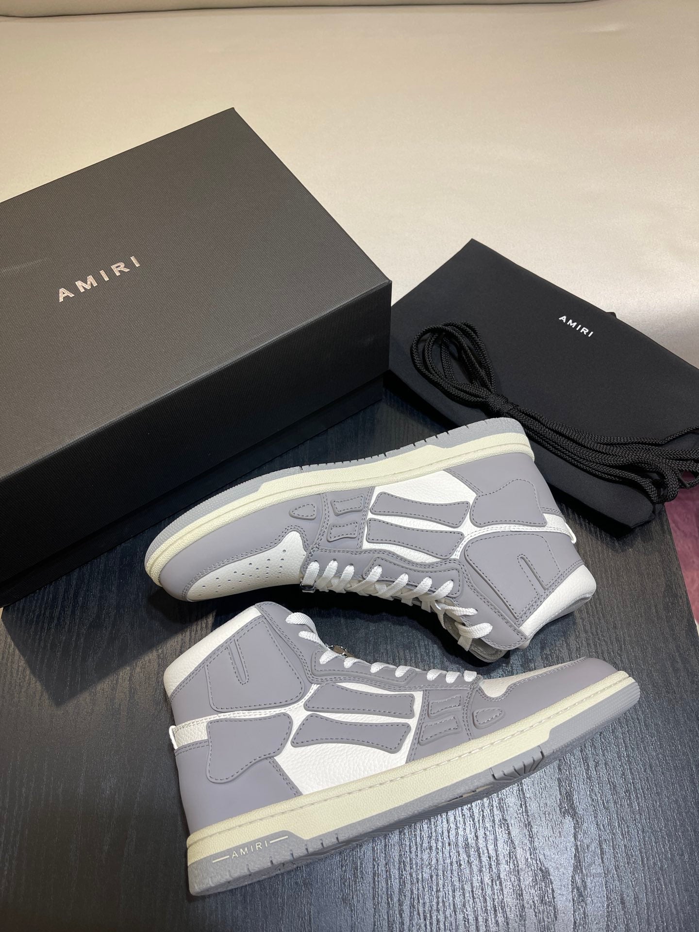 Amiri Skel Top High 'Grey'  Shoes