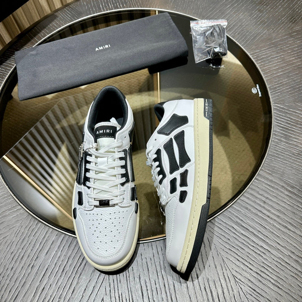 Amiri Leather Low-Top Fashion Sneakers - Casual Sports Shoes