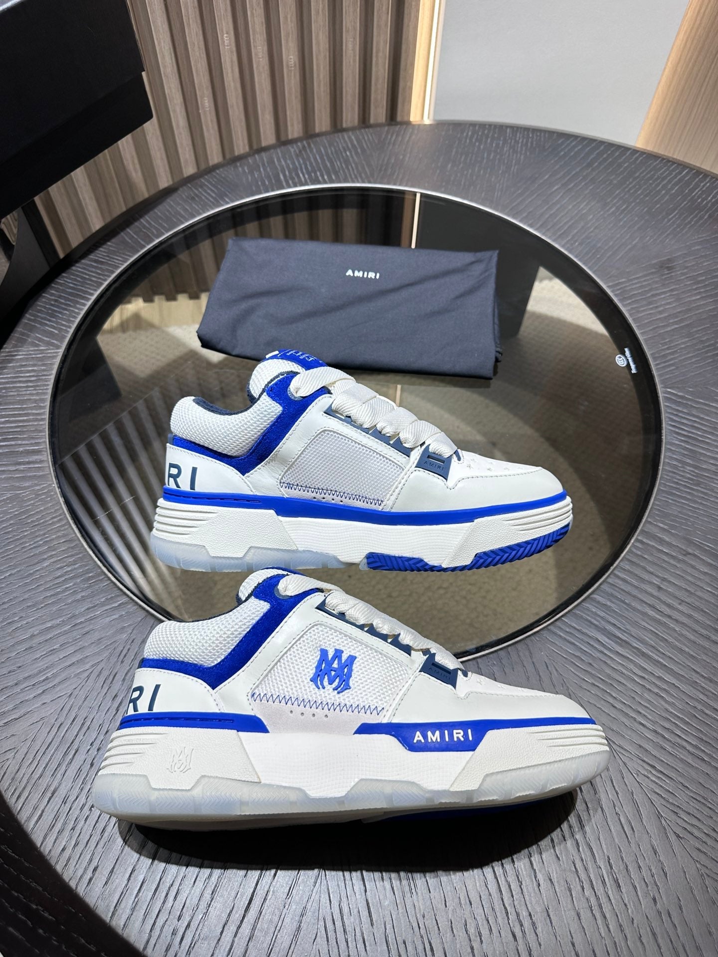 Men's Amiri Premium Leather Platform Mesh Shoes