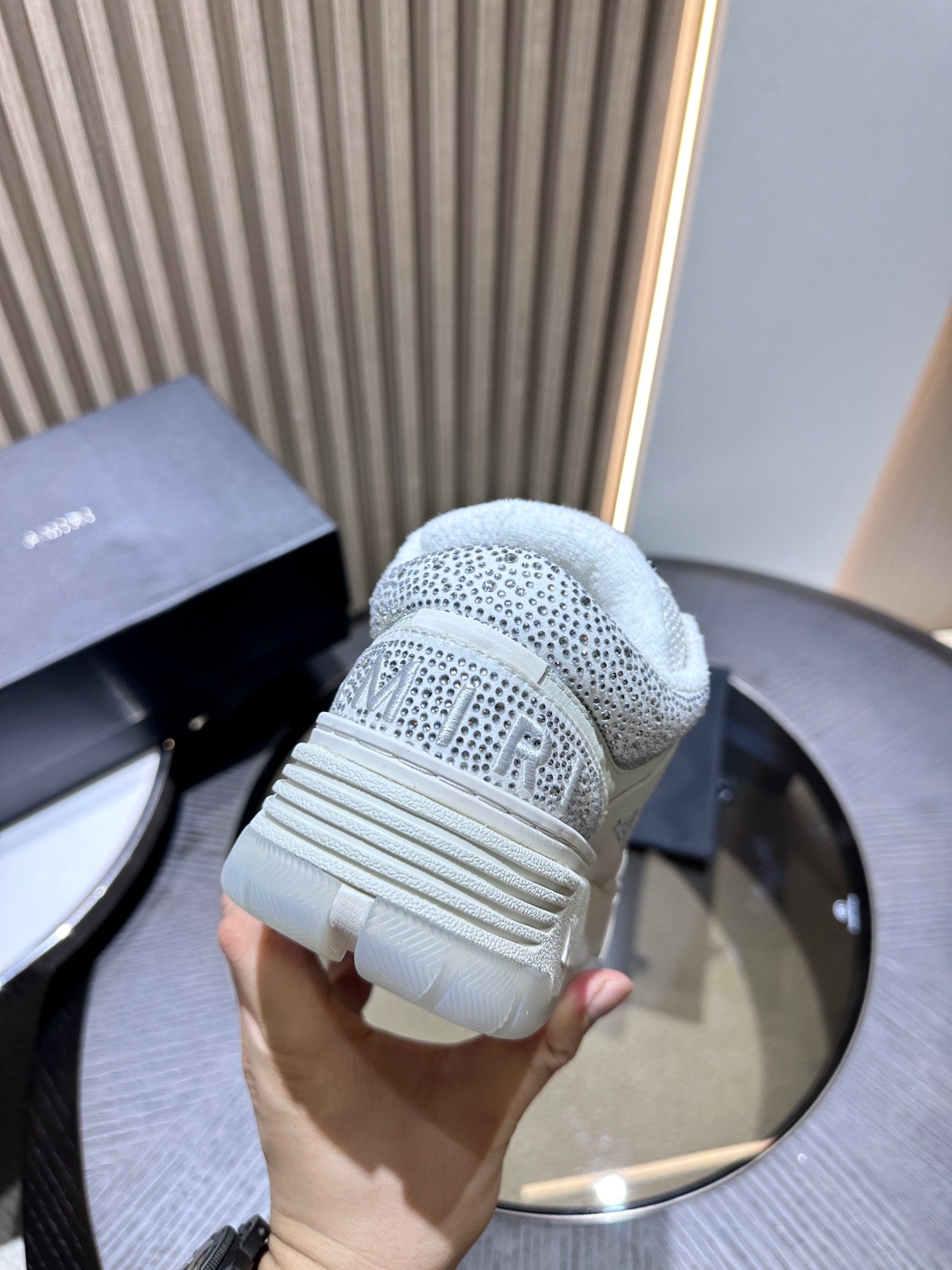 Men's Amiri Premium Leather Platform Mesh Shoes