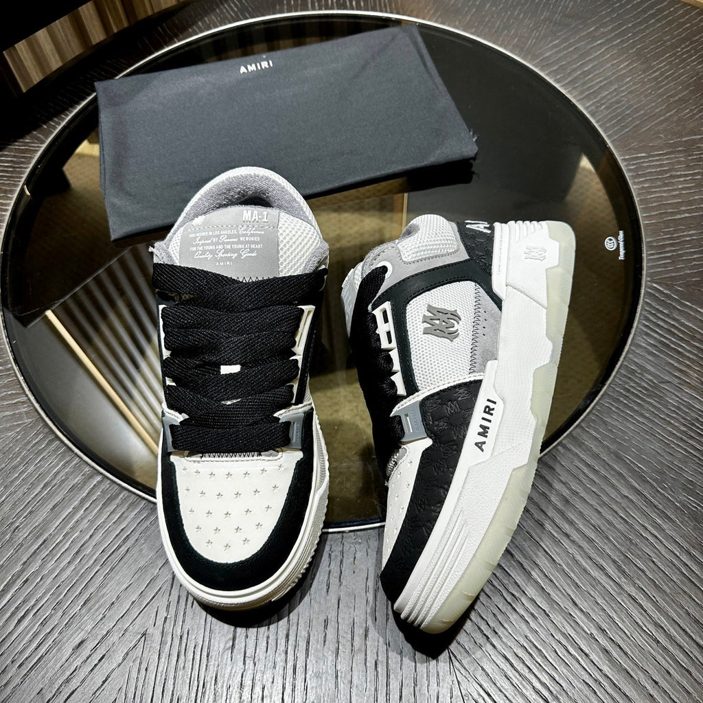 Men's Amiri Premium Leather Platform Mesh Shoes