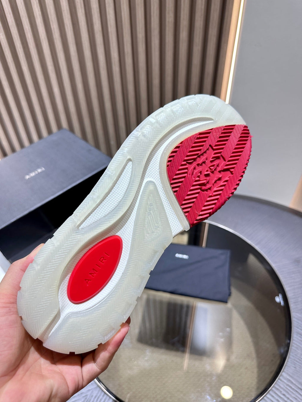 Men's Amiri Premium Leather Platform Mesh Shoes