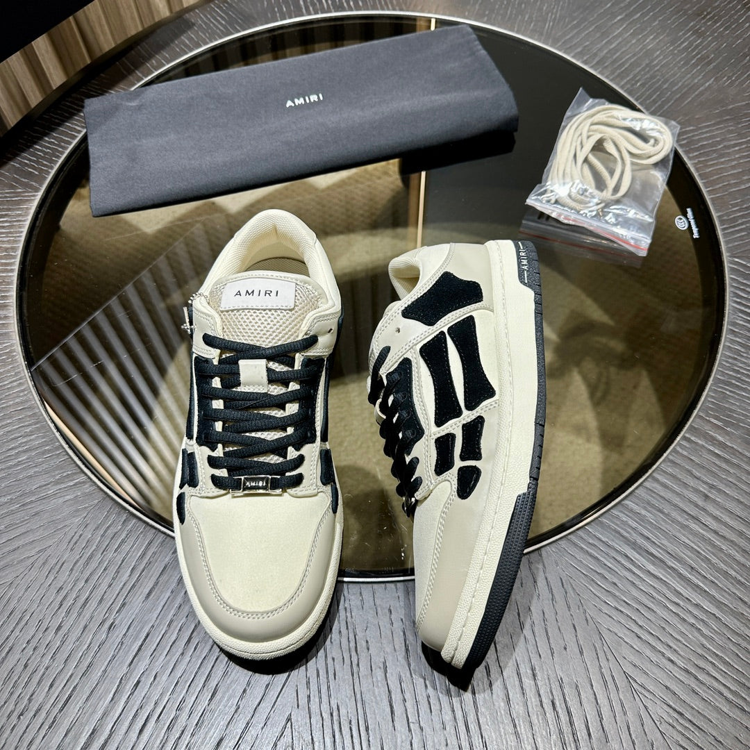 Amiri Leather Low-Top Fashion Sneakers - Casual Sports Shoes