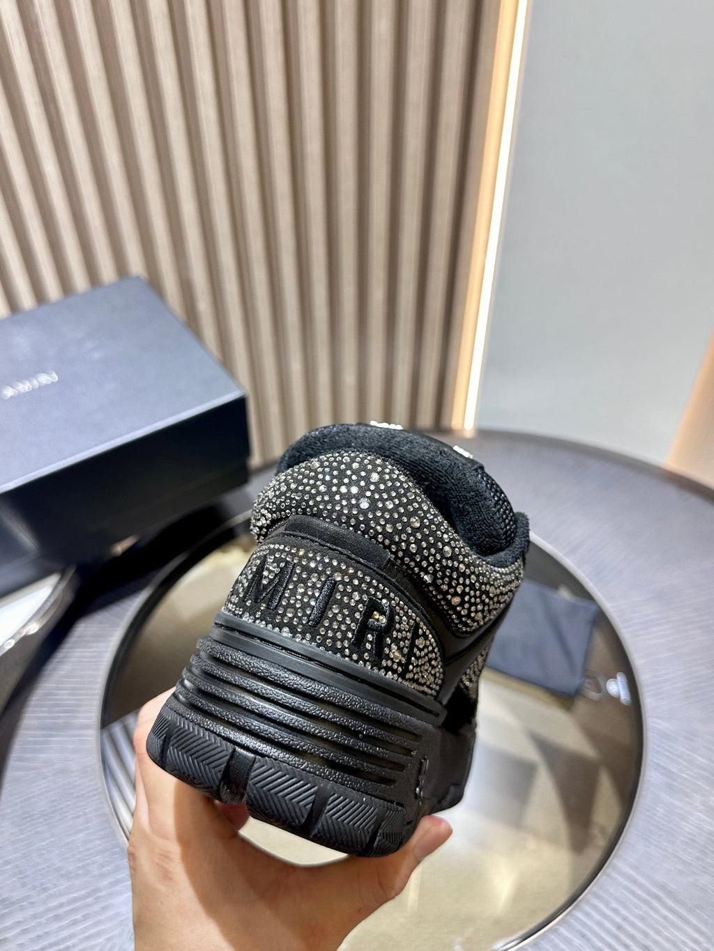 Men's Amiri Premium Leather Platform Mesh Shoes