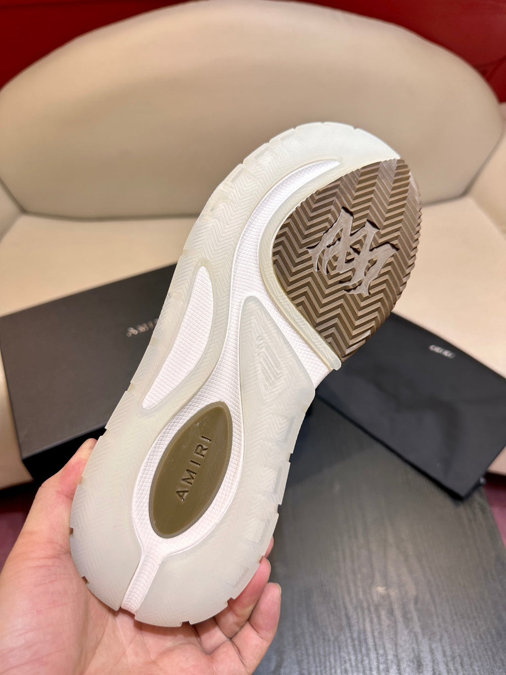 Men's Amiri Premium Leather Platform Mesh Shoes