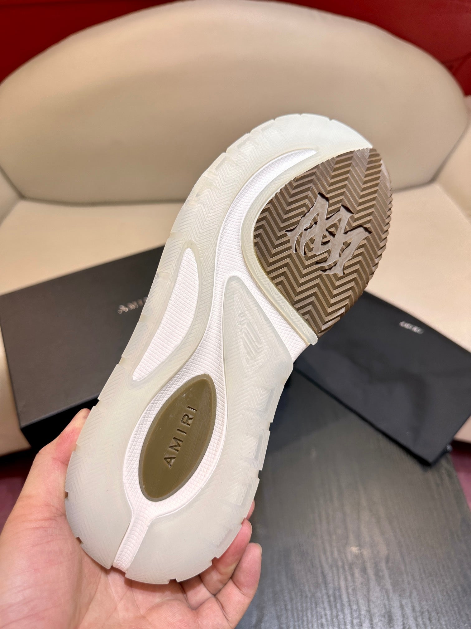 Men's Amiri Premium Leather Platform Mesh Shoes