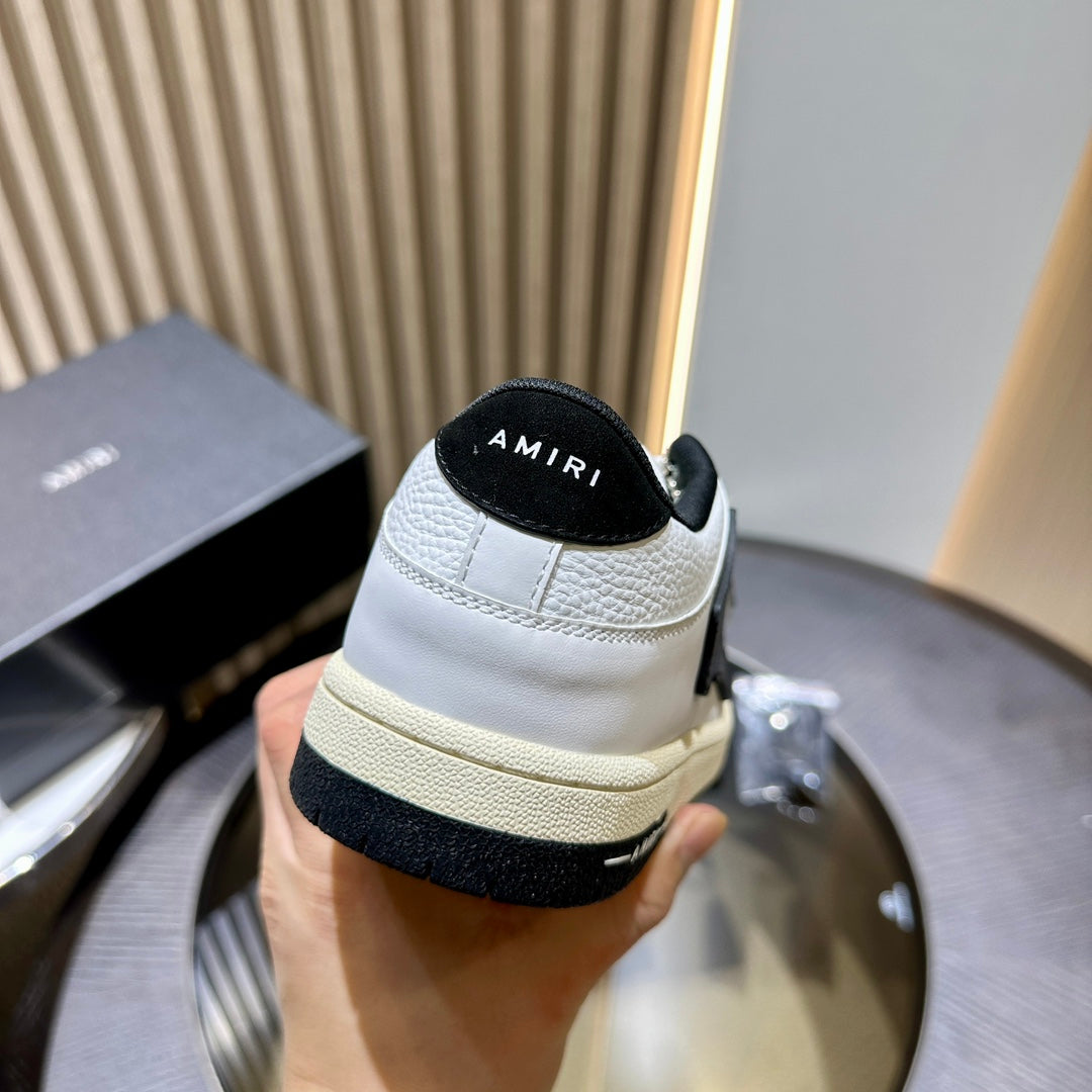 Amiri Leather Low-Top Fashion Sneakers - Casual Sports Shoes
