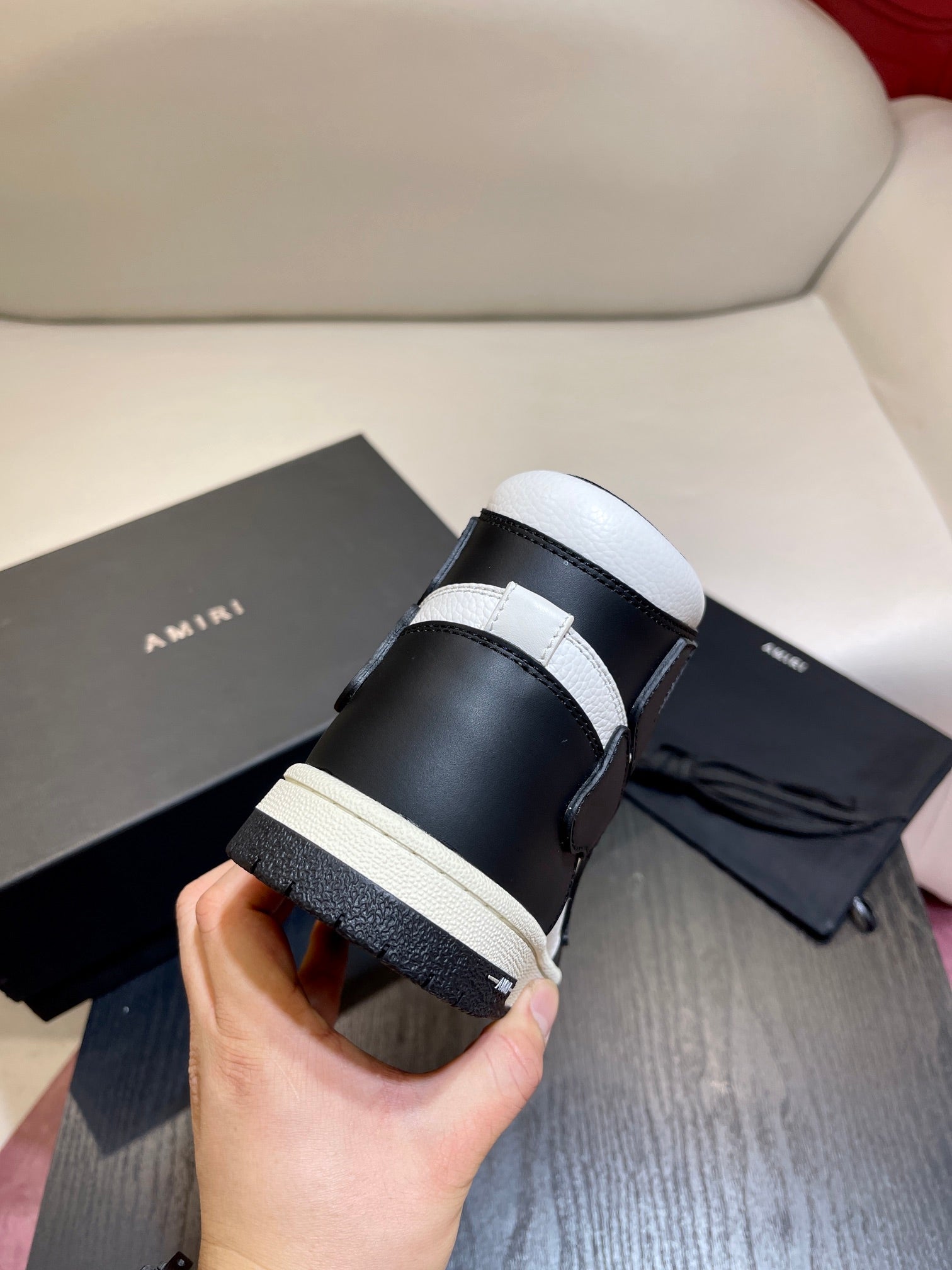 Amiri Leather High Top Sneakers Shoes