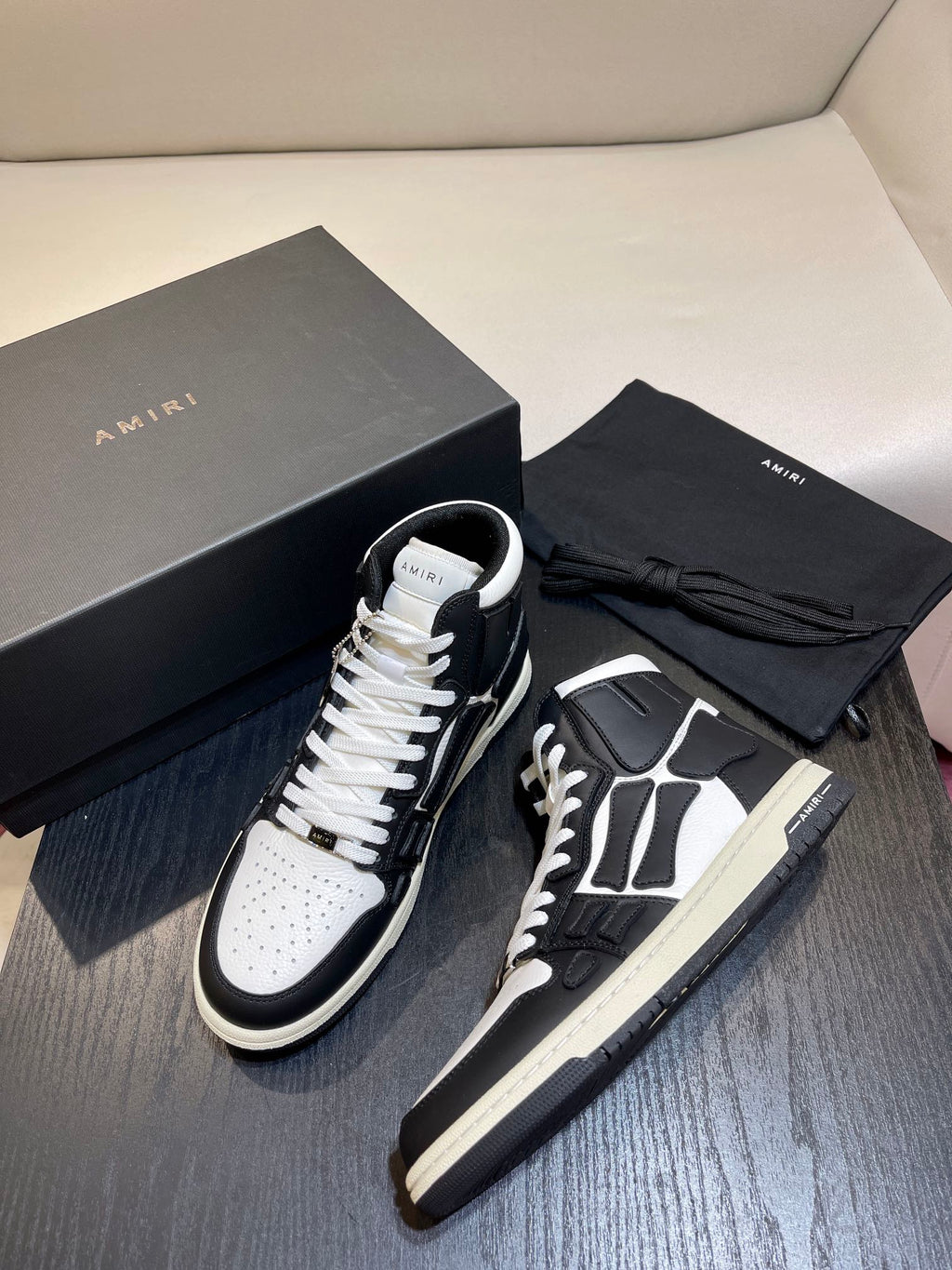 Amiri Leather High Top Sneakers Shoes
