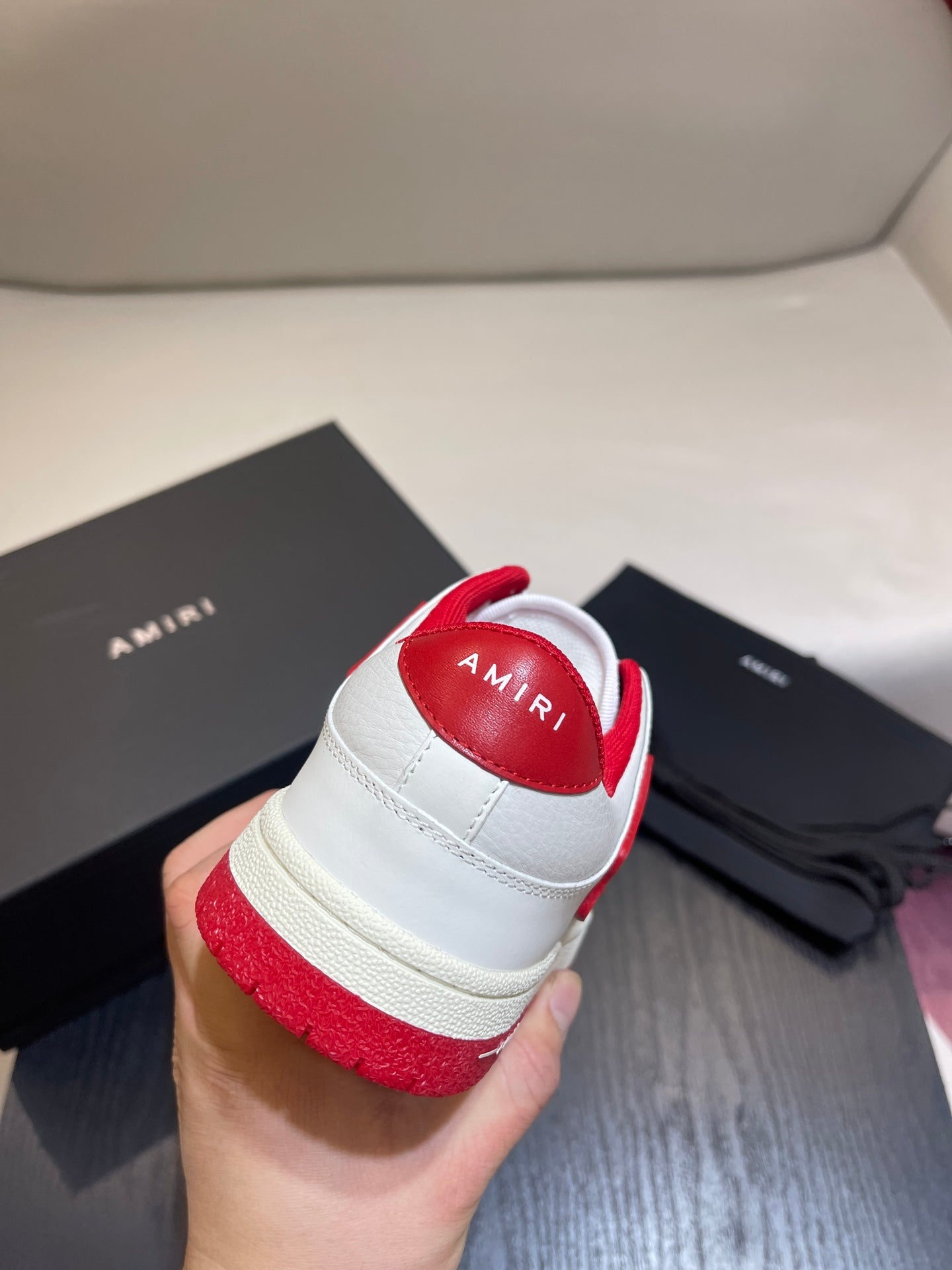 Amiri Leather Low-Top Fashion Sneakers - Casual Sports Shoes