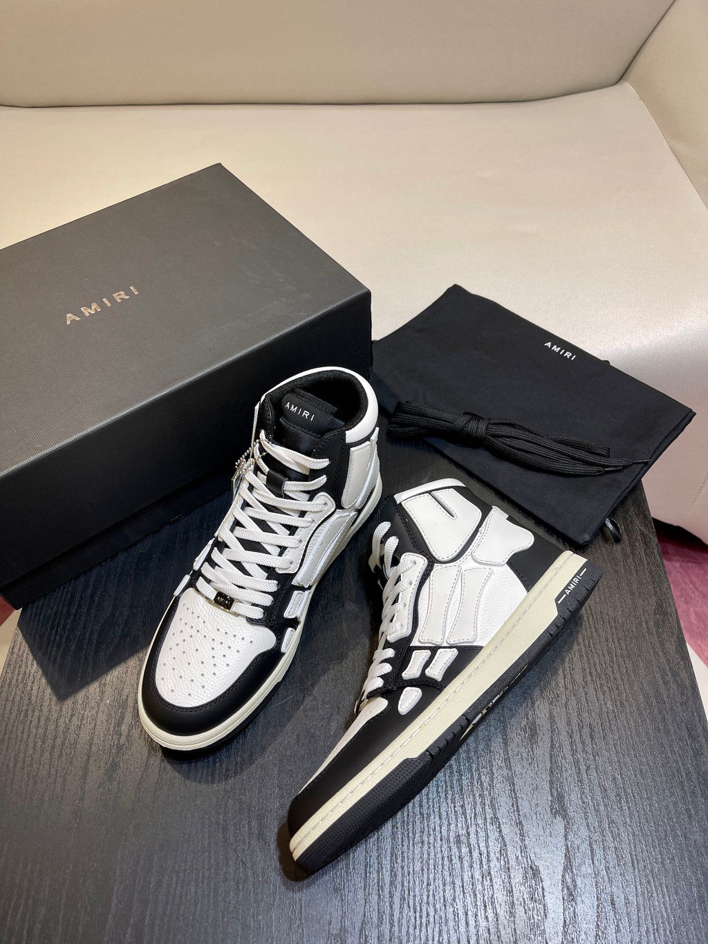 Amiri Leather High Top Sneakers Shoes