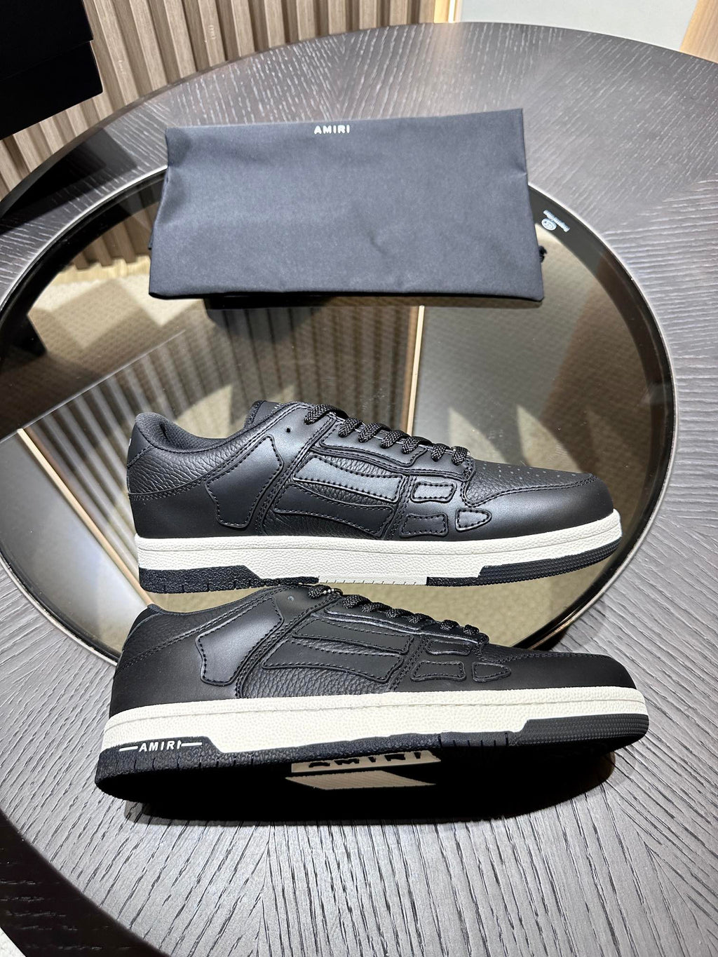 Amiri Leather Low-Top Fashion Sneakers - Casual Sports Shoes