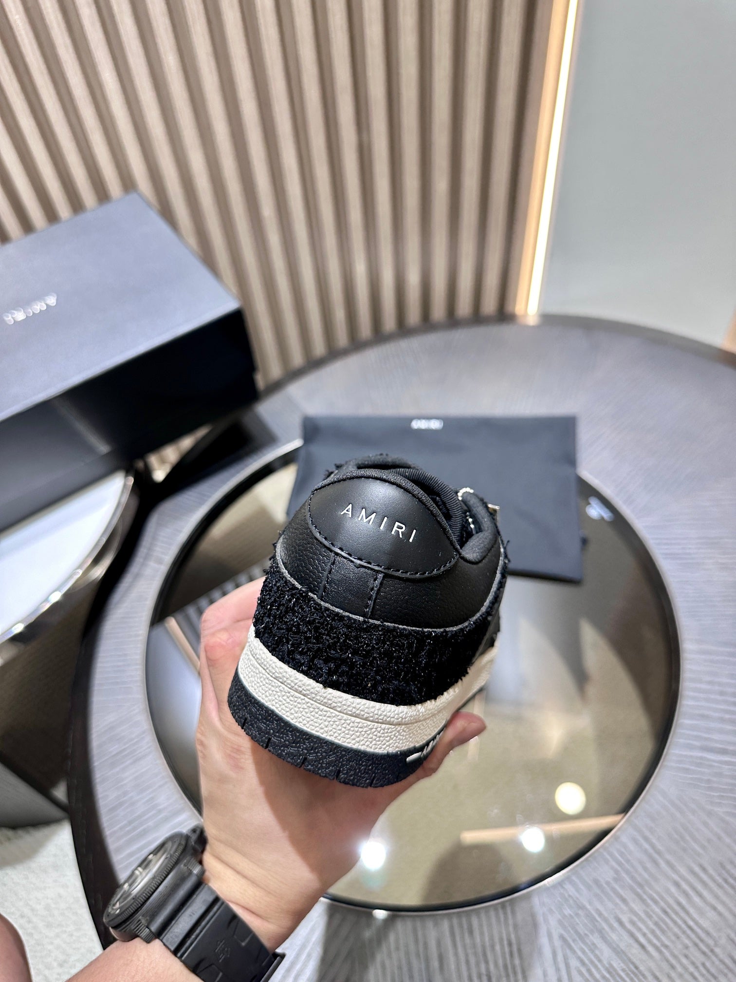 Amiri Leather Low-Top Fashion Sneakers - Casual Sports Shoes