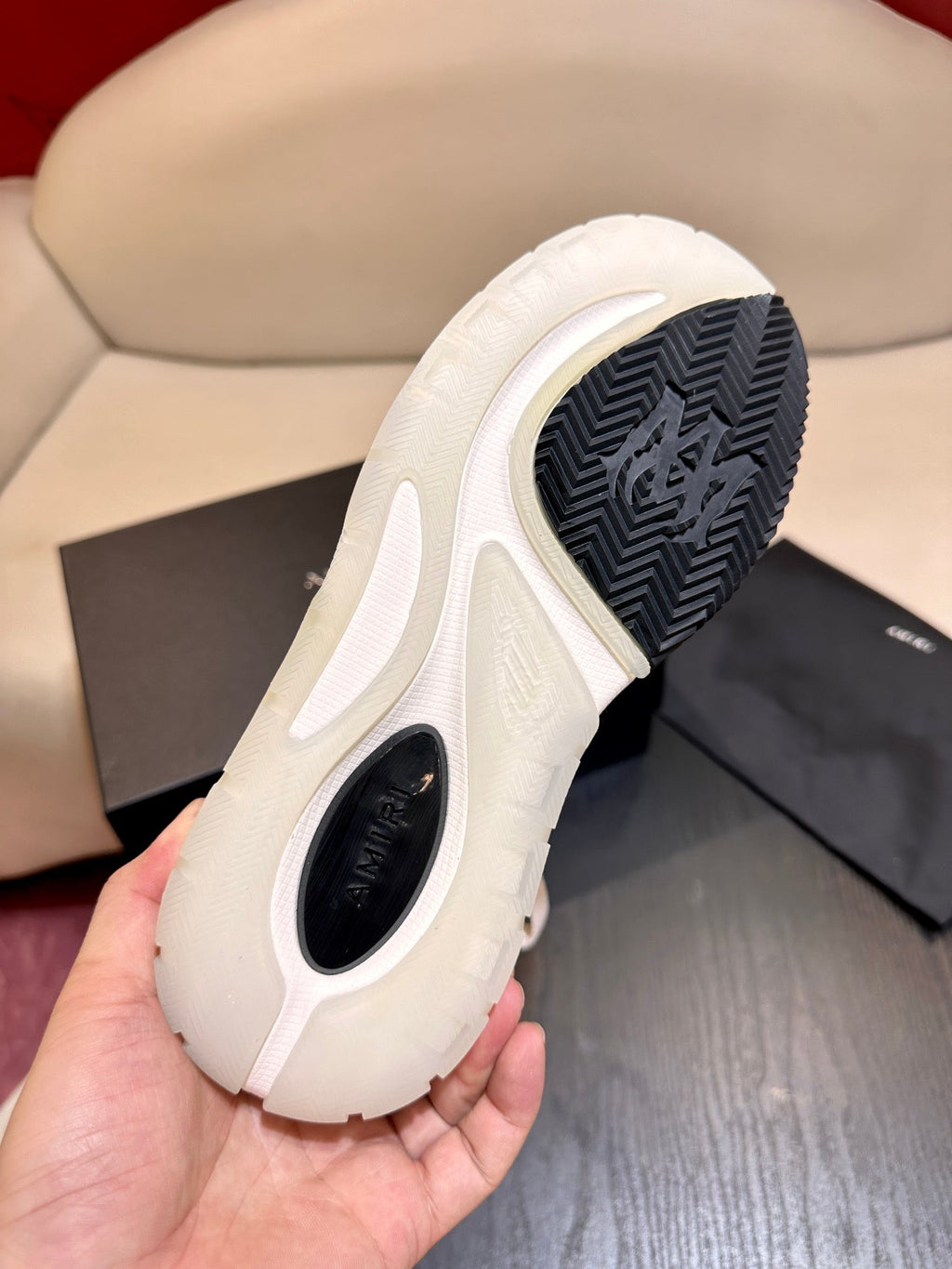 Men's Amiri Premium Leather Platform Mesh Shoes